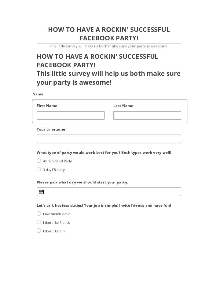 Automate HOW TO HAVE A ROCKIN' SUCCESSFUL FACEBOOK PARTY! in Netsuite