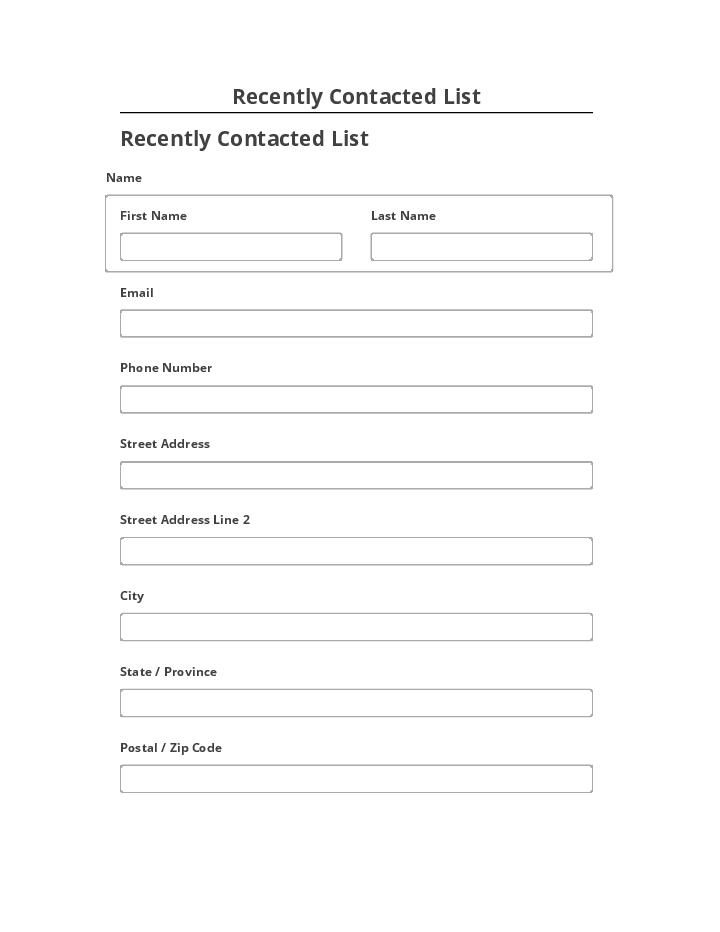Incorporate Recently Contacted List in Microsoft Dynamics