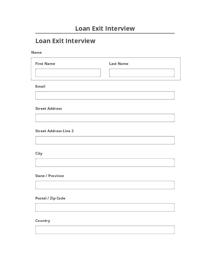 Pre-fill Loan Exit Interview from Netsuite