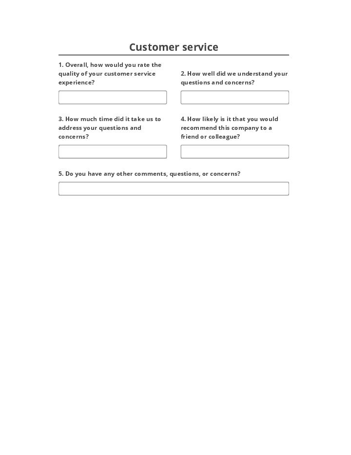 Automate Customer service survey