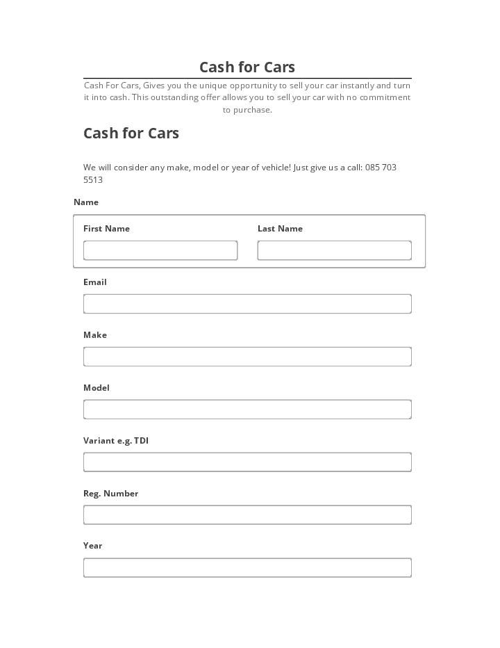 Extract Cash for Cars from Netsuite