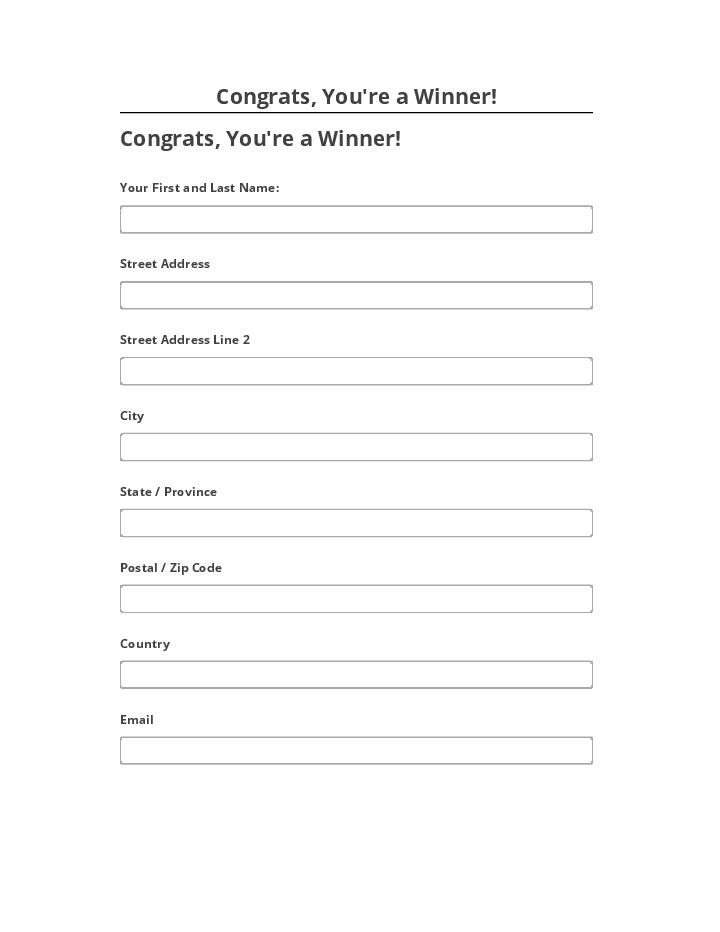 Automate Congrats, You're a Winner! in Microsoft Dynamics