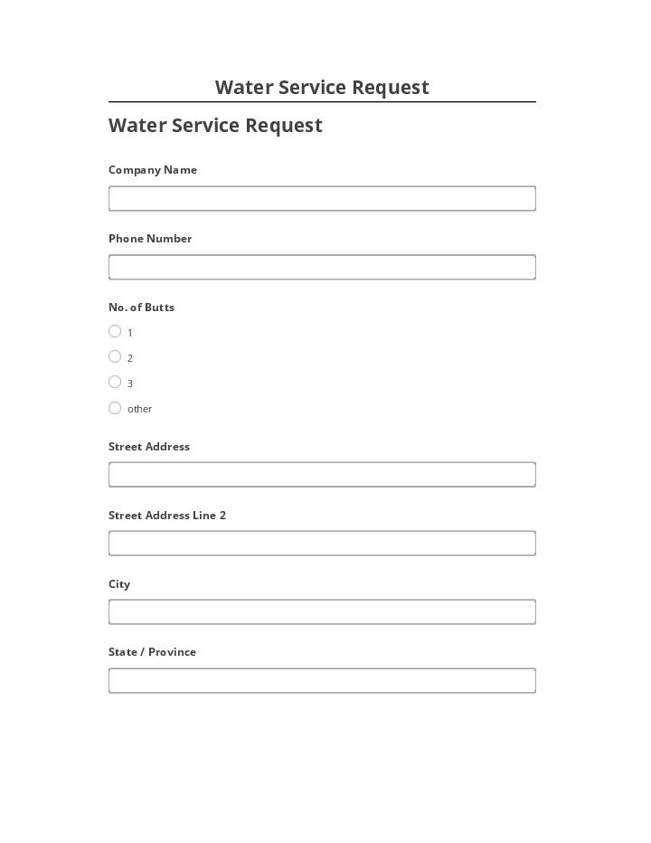 Update Water Service Request