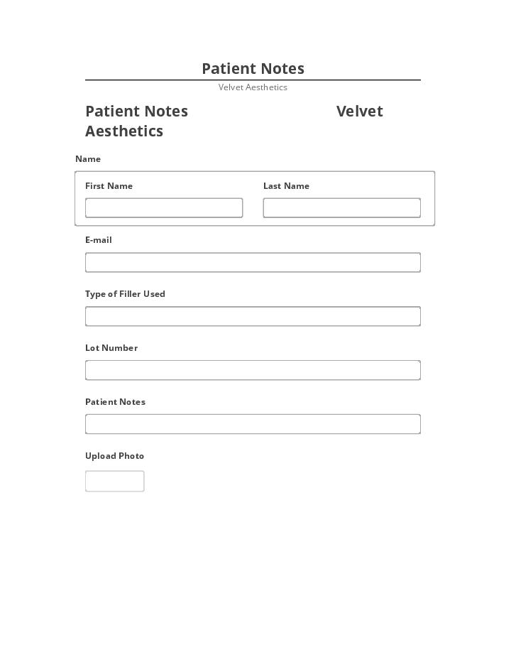 Export Patient Notes to Netsuite