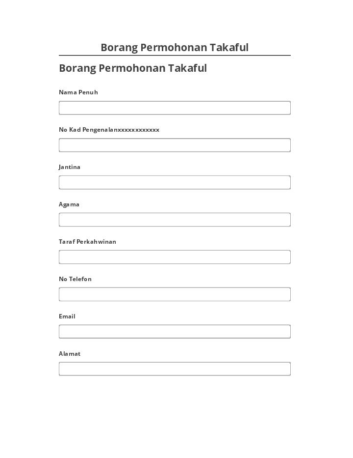 Incorporate Borang Permohonan Takaful in Salesforce