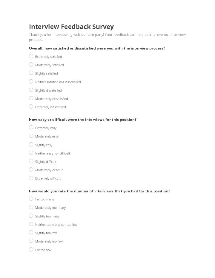 Interview Feedback Survey 