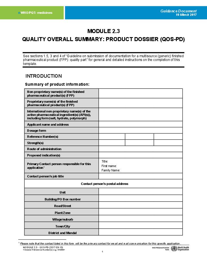 Who qos pd Flow Template