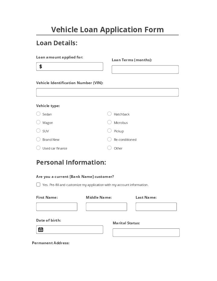 Vehicle Loan Application